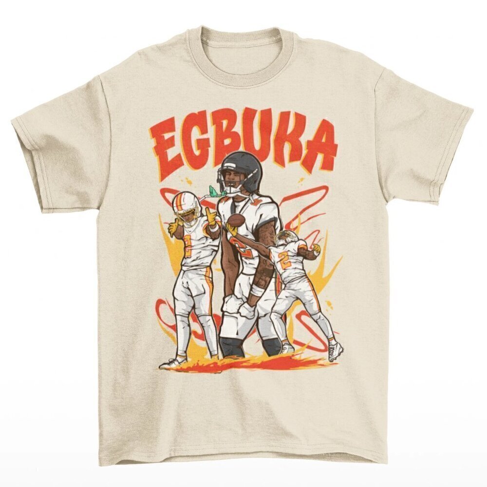 Emeke Egbuka Cartoon Style Tampa Bay Football T-Shirt2 .
